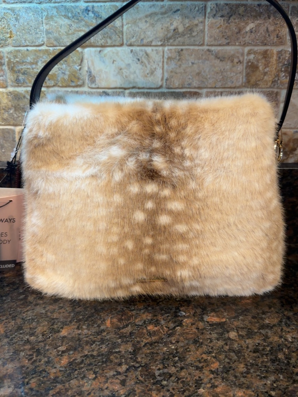 BCBG Fawn Faux Fur Shoulder Bag